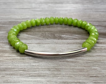 Green Jade Bracelet - FREE SHIPPING in USA