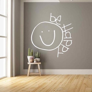 Be Happy Smile Vinyl Wall Decal, Teacher Classroom Decal, Dentist office business decal kids cavity club wall decor, pediatric Doctor office