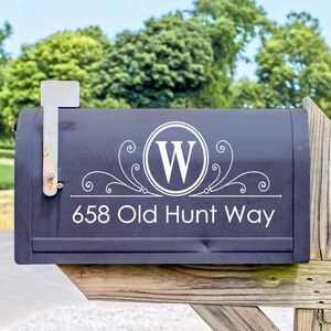 Mailbox Decal Set of 2, Custom Initial monogram