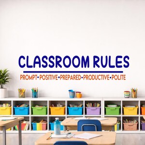 Classroom Rules Vinyl Wall Decal, Teacher Gift