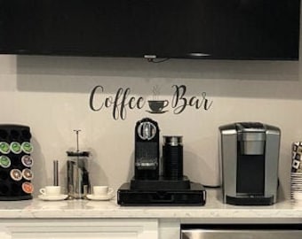Coffee Bar Decal, Coffee Wall Decal, Coffee Vinyl Decal, Office Decal, noodle board decal, Coffee Decor, Coffee bar Sign