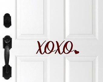 XoXo Decal, Valentines Day Door decor, I Love You Wall Decal, Valentines Day Window Decals, Decals for Mirrors, Cute Valentines Day Gifts