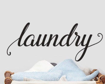 Laundry Room Vinyl Wall Decal, Modern Farmhouse Decor