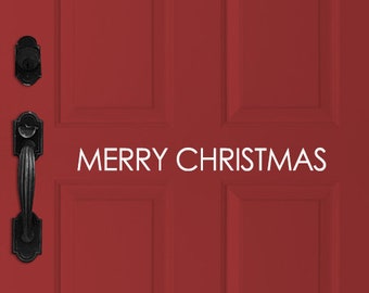 Merry Christmas Decal holiday home decor, front door decals