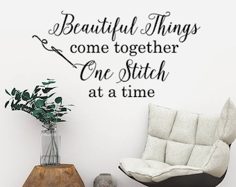 Craft Room Vinyl Wall Decal, Sewing Decor, Crafting Quote