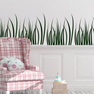 Grass Vinyl Decals, Set of 4 Grass Blades, Kids Playroom Decor Wall decals, Playroom Wall Decor, Playroom Decals, Playhouse Wall Decal