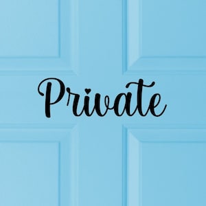 Private Decal for doors, Private Sign, Office vinyl decal, Business decals for no entry area, airbnb vinyl sticker, Sign lettering