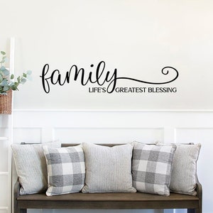 Family Wall Decal, Farmhouse Wall Decal, Country Decal, Family Decal,  Life's Greatest Blessing, Family Wall Decor, Modern Farmhouse