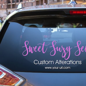 Custom car window decal, business decal for vehicle, personalized decal business logo, trailer decals image 1