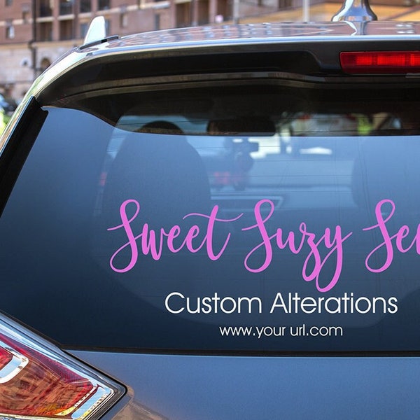 Aangepaste autoraamsticker, bedrijfssticker voor voertuig, gepersonaliseerde sticker bedrijfslogo, stickers aanhanger