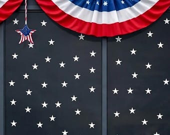 Patriotic Star Vinyl Decals set, Americana 4th of July Stickers, USA