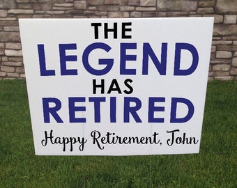 Retirement Party Sign, Retirement Party Decorations, Retirement Yard Sign, Custom Corrugated Yard Sign, 18x24, Custom Retirement Sign party