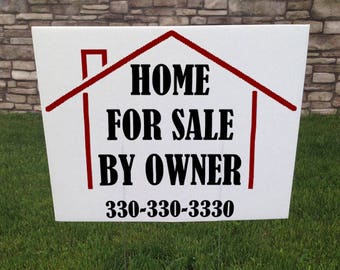 30 X 30Cm House For Sale By Owner Yard Lawn Sign Outdoor Garden Advertising Sign 