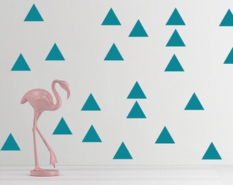 Modern Triangle Vinyl Decals, Retro Geometric Wall Art Stickers