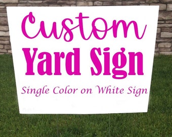 Custom Yard Sign Personalized For You comes with Metal Lawn Stake, Weatherproof Corrugated Lawn Signs, 18 x 24, Design and Create Your Own