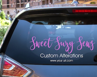 Custom car window decal, business decal for vehicle, personalized decal business logo, trailer decals