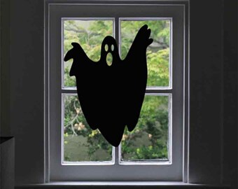 Ghost Vinyl Decal Halloween Decoration, Halloween decal for window, Front door porch decor, Spooky haunted house, wall decals