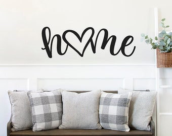 Home Wall Decal | Home Decal, Modern Farmhouse Decor, Country Cottagecore Vinyl Decal, Porch Door Decal, Wall Sticker, Home Sign Lettering