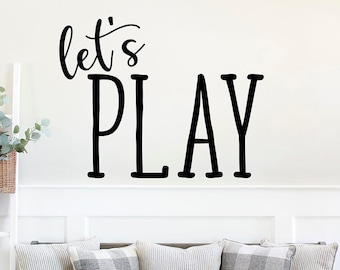 Let's Play-vinyl muursticker | Decoratie boerderij speelkamer