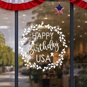 Happy Birthday USA 250th Anniversary vinyl decal, 4th of july decorations, Patriotic Sticker image 6
