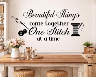Sewing Room Vinyl Wall Decal, Craft Room Decor