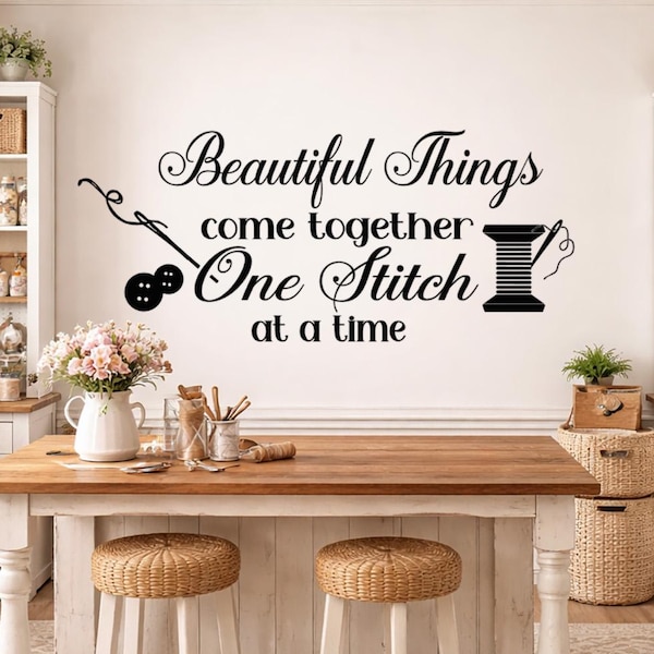 Sewing Room Vinyl Wall Decal, Craft Room Decor