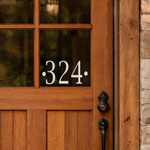 Mailbox Number Vinyl Decal, Modern Address Sticker for Outdoor Door or Post