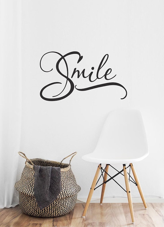 smile wall decal smile vinyl decal smile word art dentist | etsy