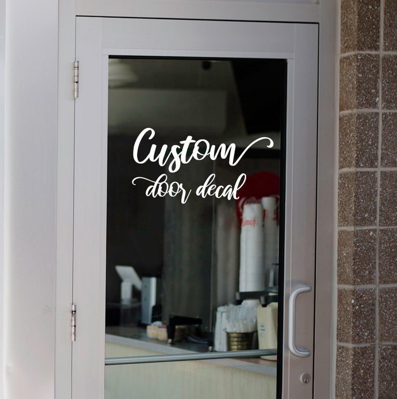 Custom Business Door Decal, Custom Business Decals, Vinyl Decal for Door, Window Decals, Custom Office Sign, Glass Door Vinyl Decal, bulk image 1