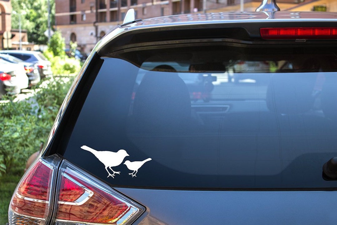 Decal for Car Window, Bird Vinyl Decal Set, Small Bird Decals, New Mom