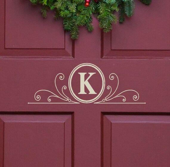 Entry Front Door Monogram Vinyl Decal Decoration Vinyl Decal Etsy