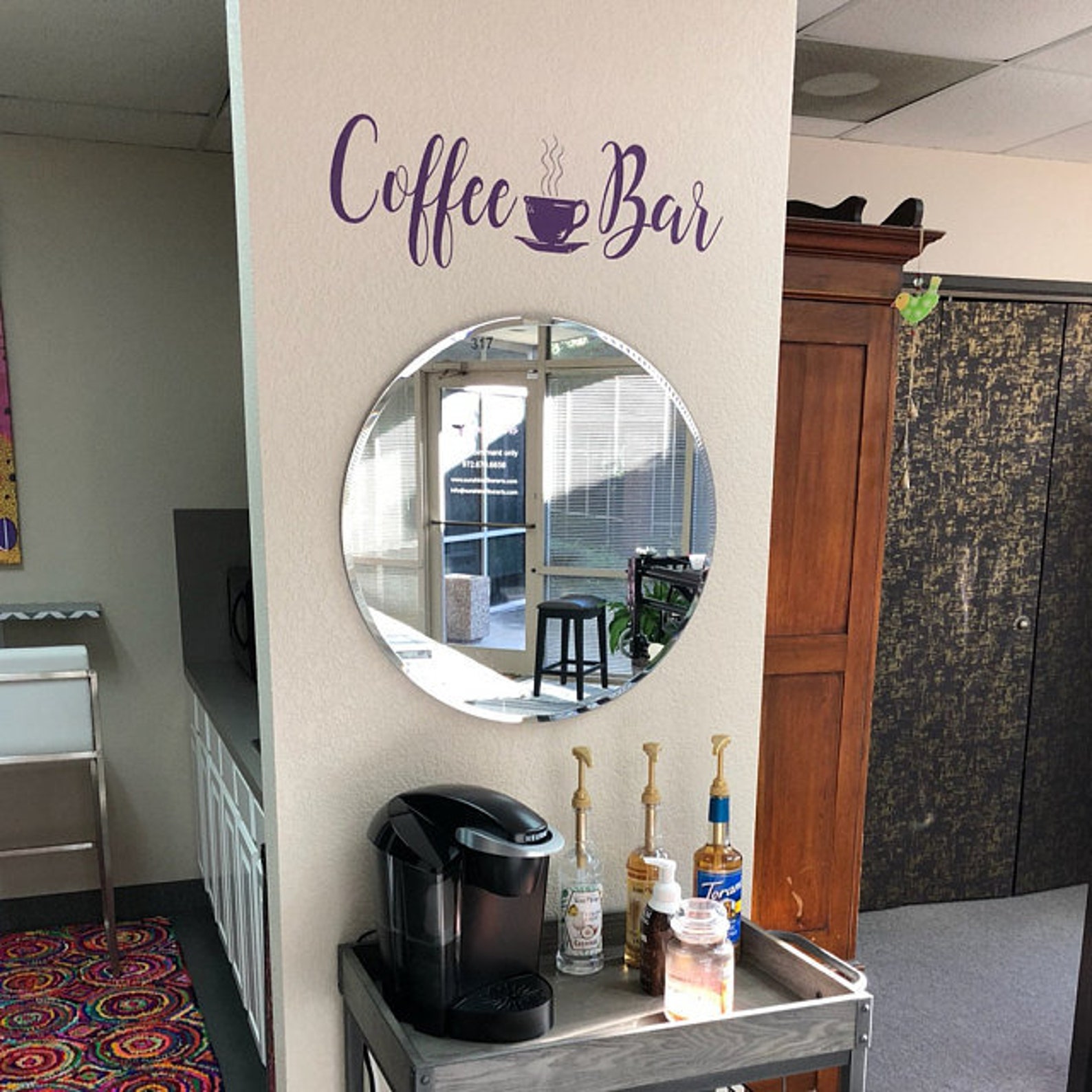 Coffee Bar Decal Coffee Bar Wall Decal Coffee Bar Vinyl Etsy