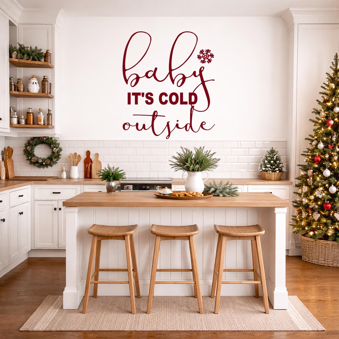 Baby It's Cold Outside Vinyl Decal, Christmas Window Sign - Etsy