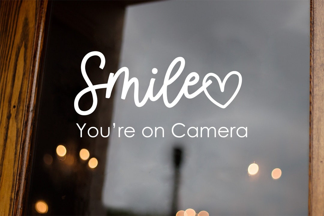 Smile You're on Camera Vinyl Decal - Security Surveillance Sticker ...