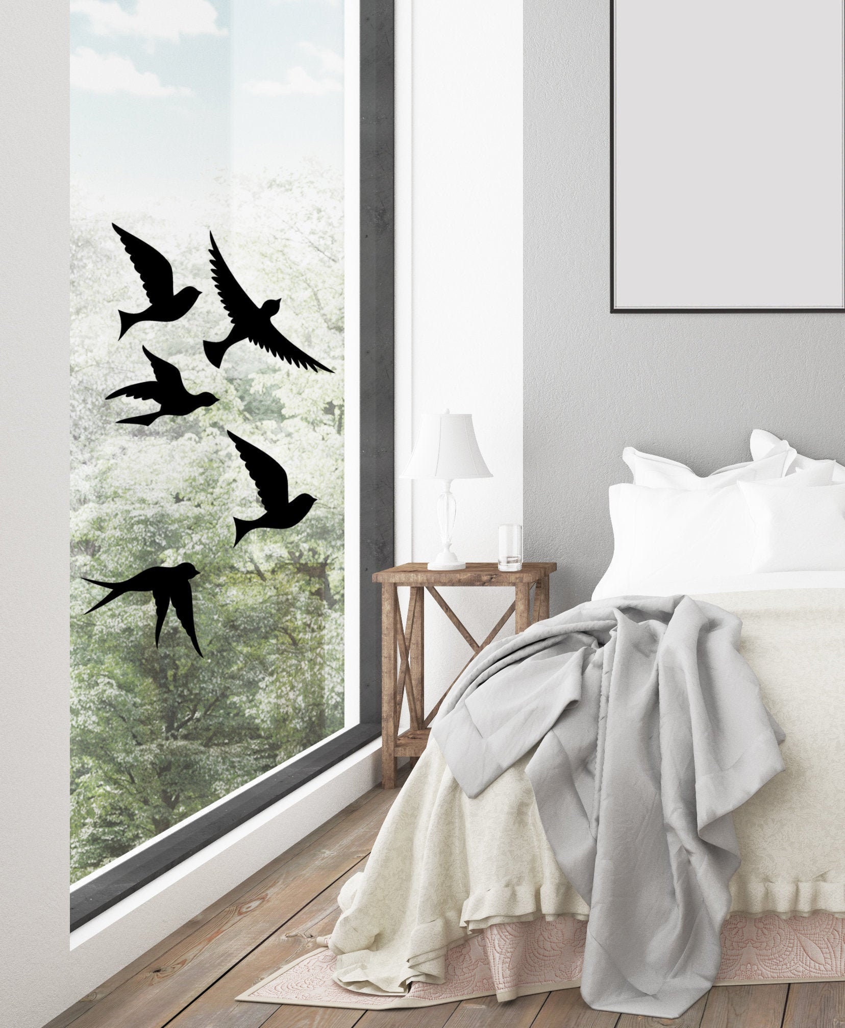 Bird Window Decals Bird Decal Birds in Flight Wall Decal Etsy