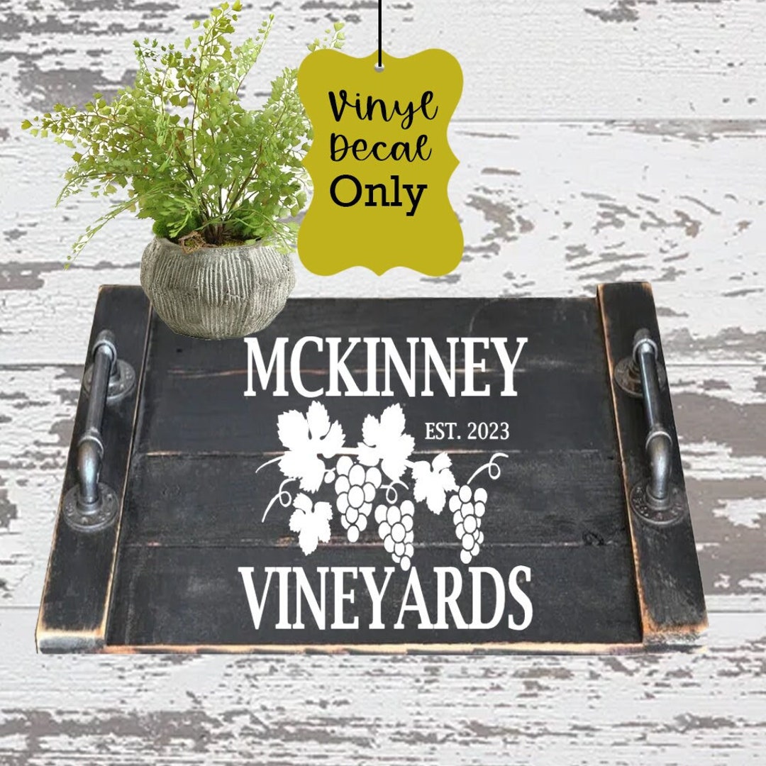 Custom Wine Vinyl Decal Personalized Family Name Decal Etsy
