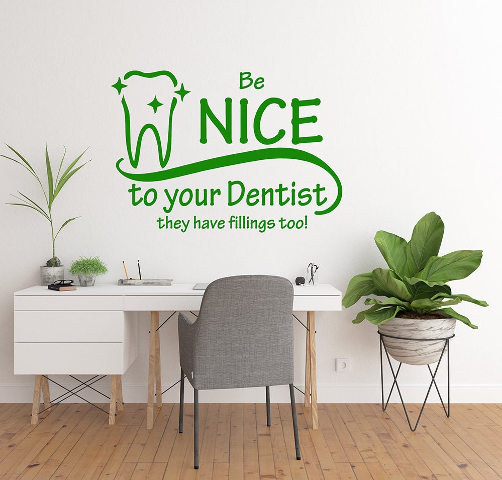 Orthodontist Dentist Decal Dentist Office Wall Decor Wall Etsy
