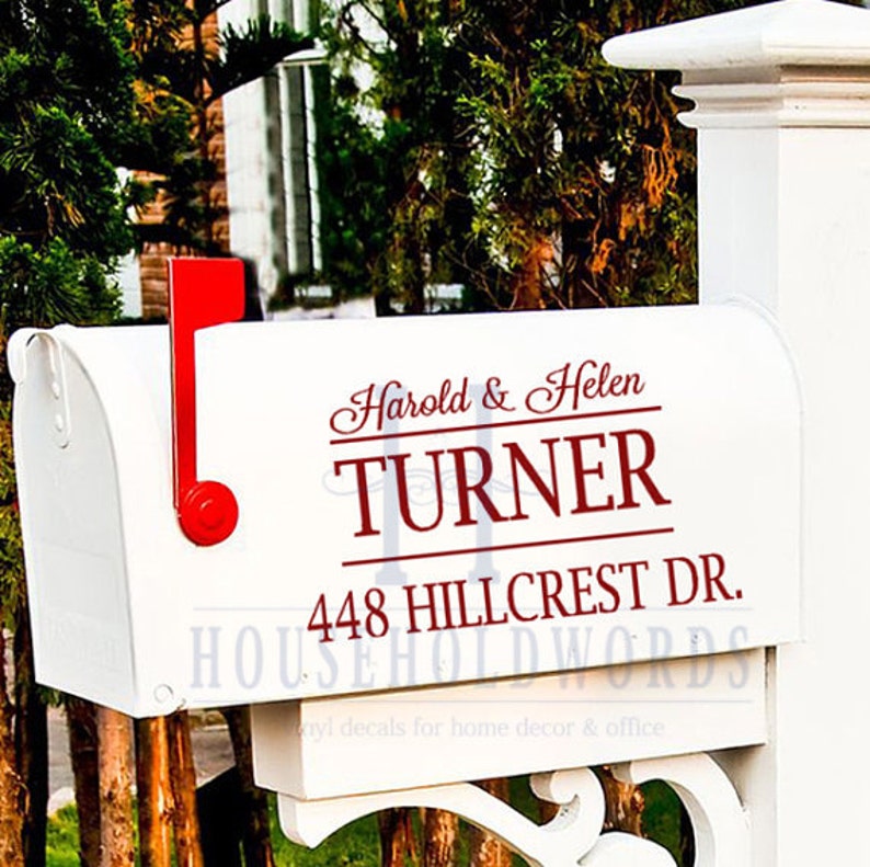 Custom Mailbox Decal SET Custom Decals for Mailbox Home Etsy