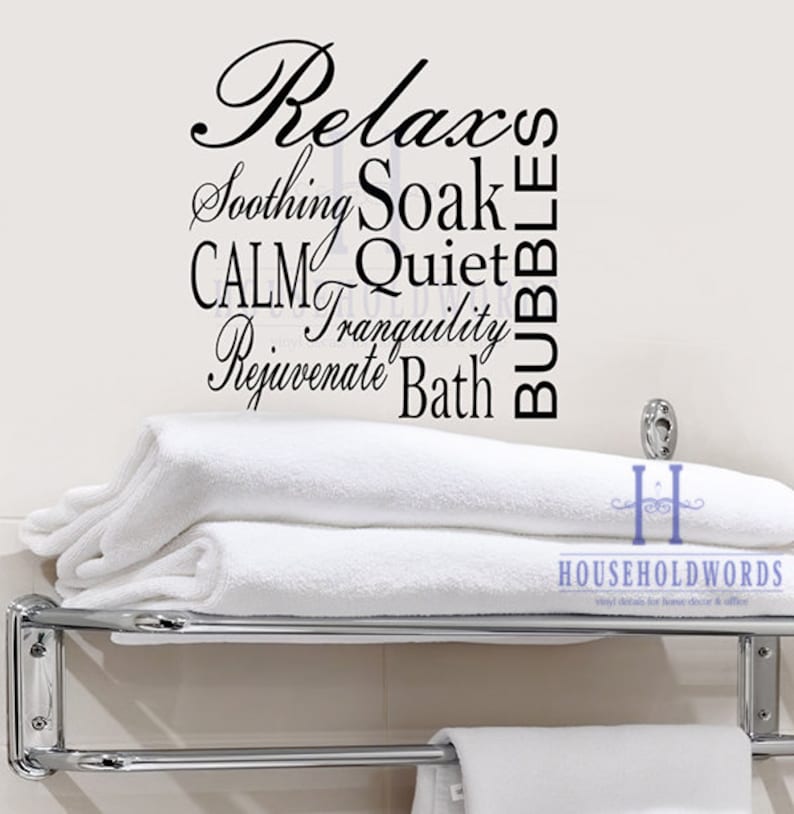 Spa Wall Decal Decor Vinyl Decals Decorations Bathroom Relax Mindfulness