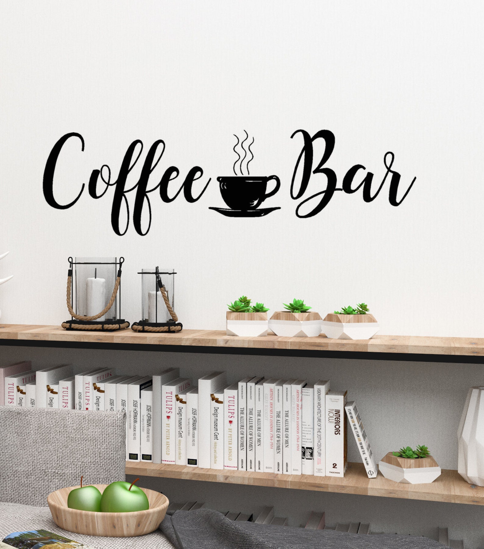 Coffee Bar Decal Coffee Bar Wall Decal Coffee Bar Vinyl Etsy