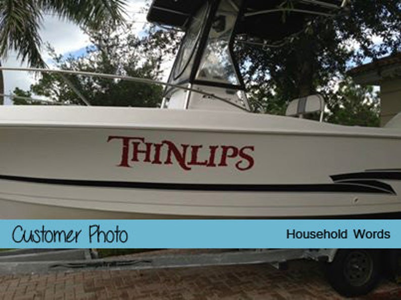Custom Boat Name Decals for your Watercraft Pontoon fishing Etsy