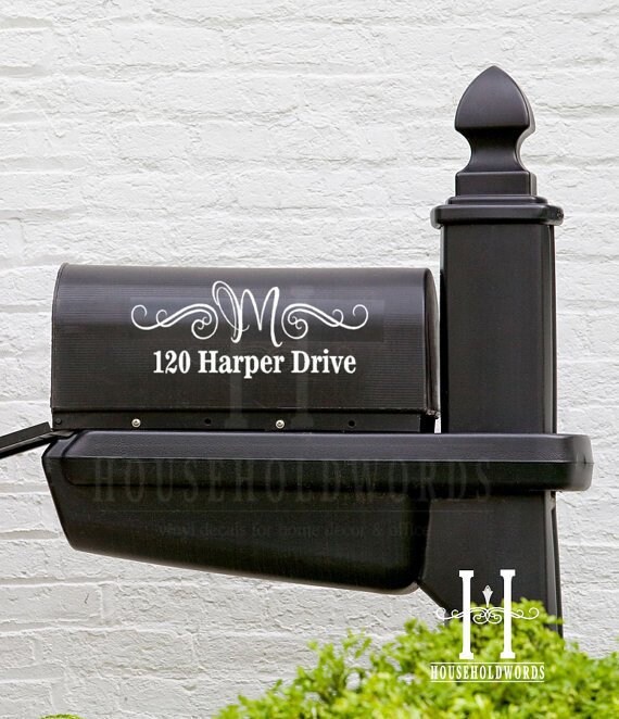 Mailbox Street Address Vinyl Decal SET 15.5 Wide X Etsy