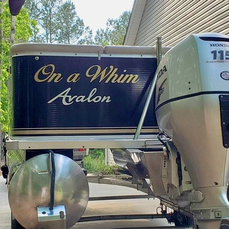 Custom Boat Name Decals for your Watercraft Pontoon fishing Etsy