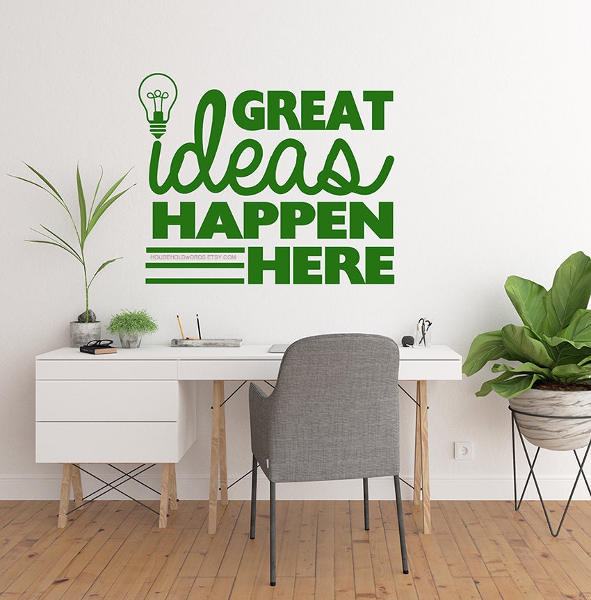 Office Wall Decal Great Ideas Happen Here Classroom Decals Israel - Vinyl Decor Ideas Office Wall Decal Great Ideas Happen Here Classroom Decals Israel - Vinyl Decor Ideas