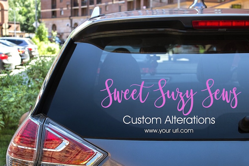 Custom car window decal, business decal for vehicle, personalized decal business logo, trailer decals image 1
