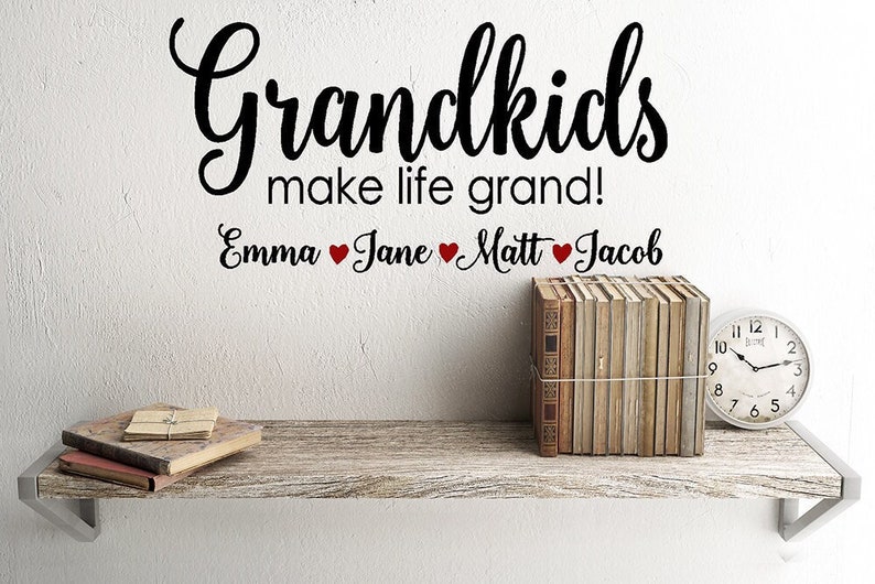 Grandkids Decal, Custom Grandchildren Gift, Grandma Gift, Valentines Day Gift, Grand kids Vinyl decal, Personalized Gifts for grandparents image 1