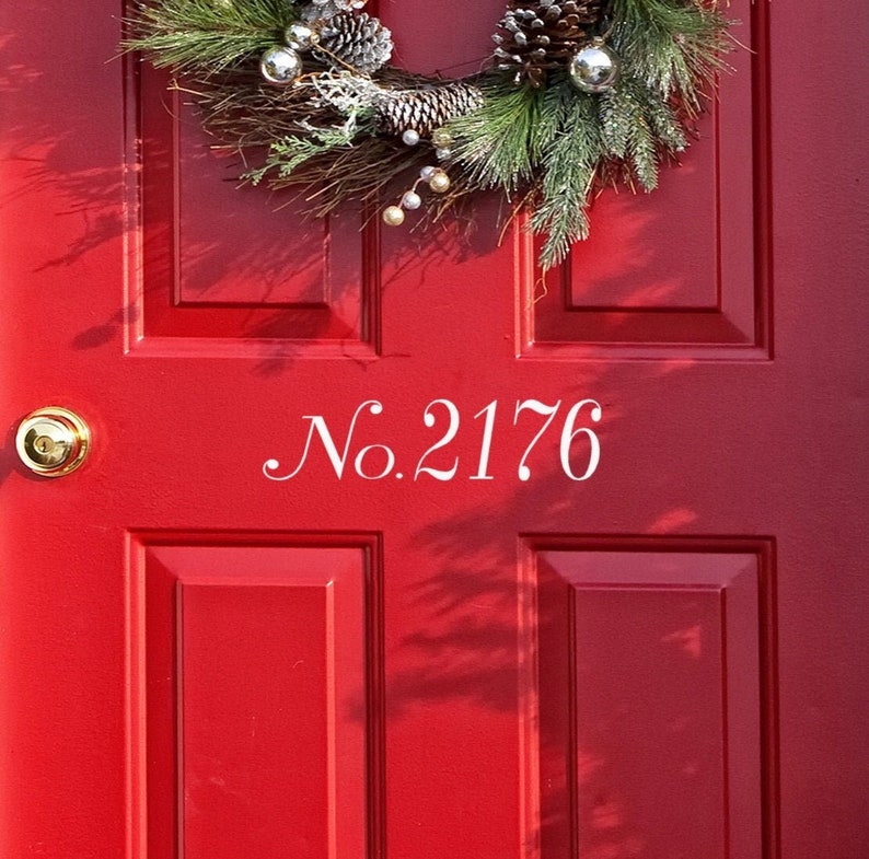 Custom House Numbers, Office Window Decal, Door Numbers, mailbox Numbers, Business Street Number Address Vinyl Decal, Custom personalized image 2