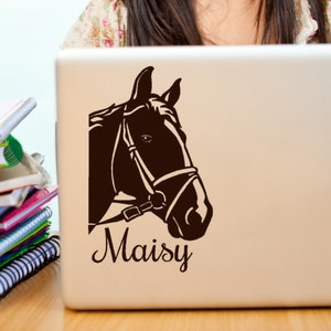 Pet Gift, Horse Gift, Custom Horse Name vinyl decal for Pet Owners, Car window stickers, Birthday Gifts for friends, Pet gifts, Horse Decal image 1