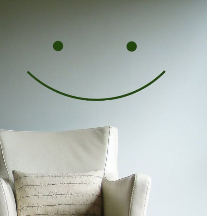 Happy face Decal motorhome Decal, Big Smile Wall Decal, Camper Decor, Wall Decals for Kids, RV Decals, Dentist Doctor Office Waiting Room image 3