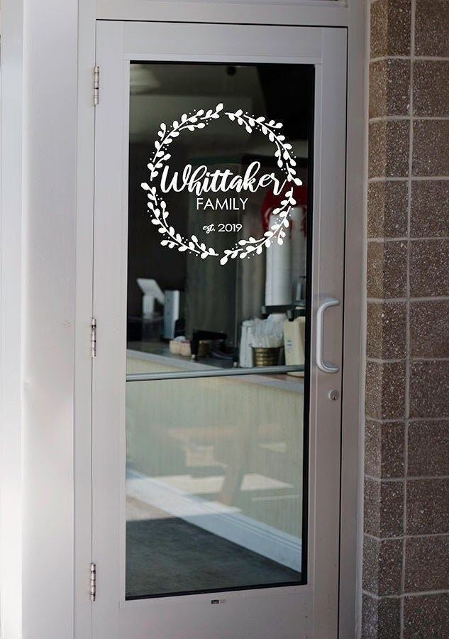 Name Decal Window Vinyl Decal Decals For Glass Door Custom Etsy